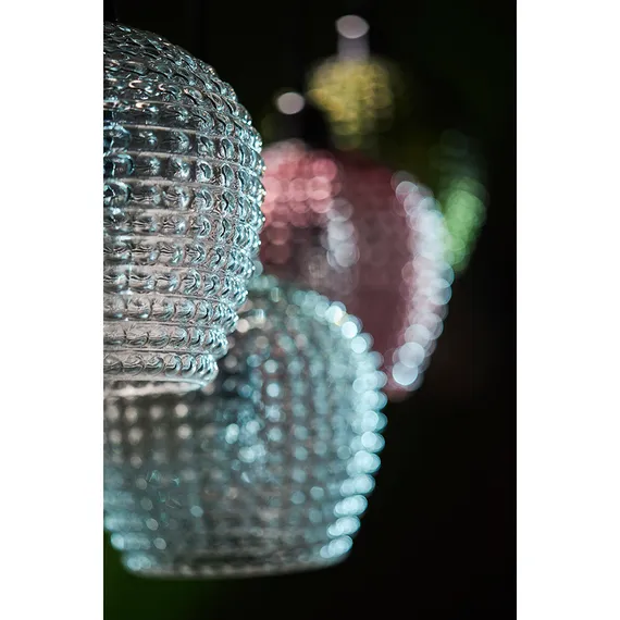 Светильник подвесной каскадный Aurora, 110х18 см, сливовый/зеленый/серый