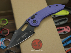 Нож Microtech Stitch Acid Purple + пружина - черный клинок, рукоять фиолетоый нейлон