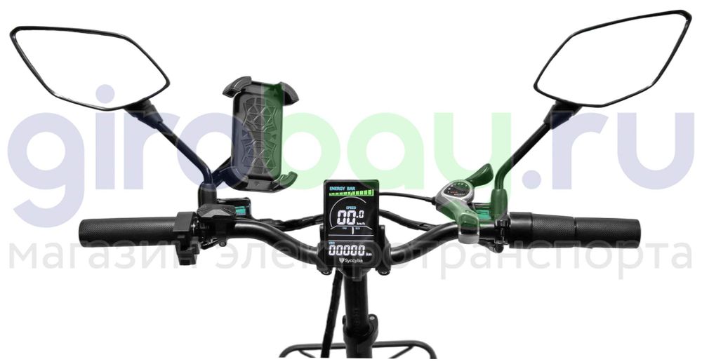 Электровелосипед Syccyba F11 Pro 2025 года (48V/15Ah) - Салатовый обод фото №12