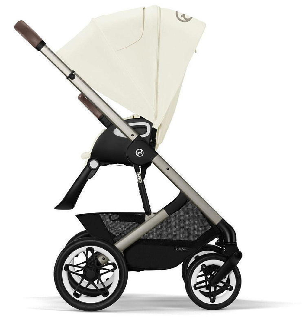 Коляска Cybex Talos S Lux TPE complete Aton S2 Lava Grey 3 в 1 Seashell Beige с дождевиками