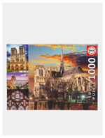 Пазл Educa, "Нотр-Дам", 1000 деталей, арт.18456, коллаж, Neon, от 12 лет