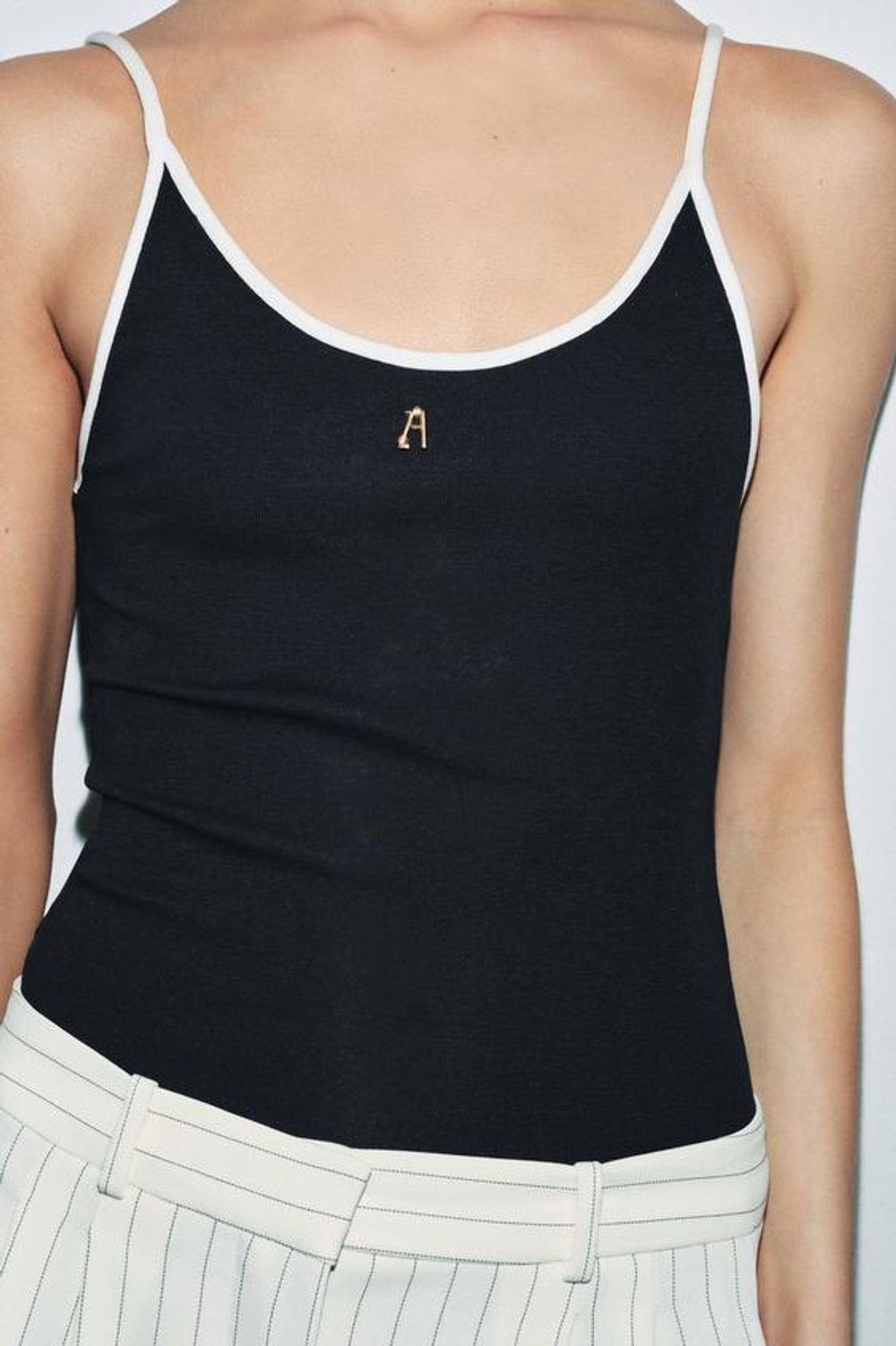 ZARA БОДИ НА БРЕТЕЛЯХ ZA, МОРСКОЙ СИНИЙ