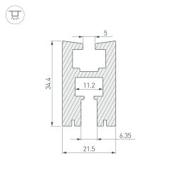 Профиль EX-2000 (Arlight, Алюминий) 013208