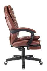 Кресло руководителя Бюрократ T-9950MSG-F коричневый эко.кожа крестов. пластик подст.для ног