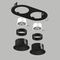 Комплект со светильником Lightstar Domino Round (214657+214607+214607+214007+214007) D6570707BMOD