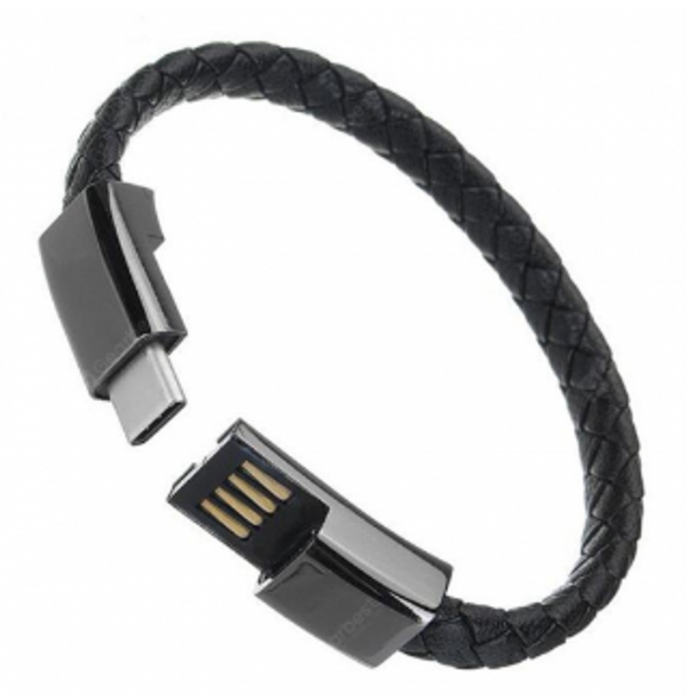 Шнур-зарядки Type-C (браслет) черный YPX006-22.5 Type-C