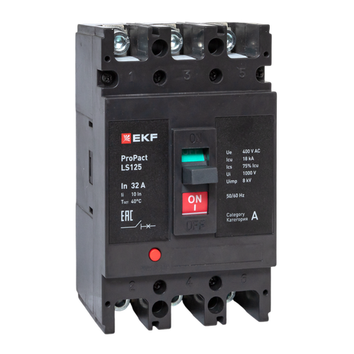 Автоматический выключатель LS125 18кА 3P 32А ProPact EKF