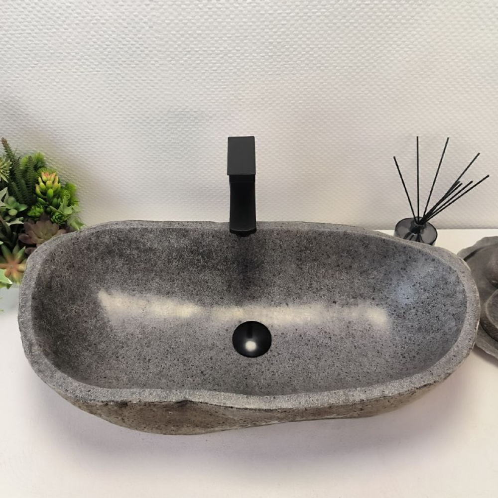 Раковина из речного камня RS63505 (70*35*15) 0124