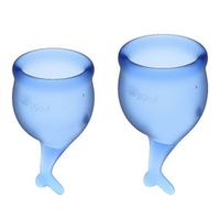 Набор синих менструальных чаш Satisfyer Feel secure Menstrual Cup