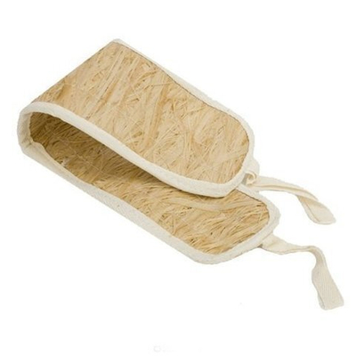 Kleona Мочалка лыковая с ручками бежевый