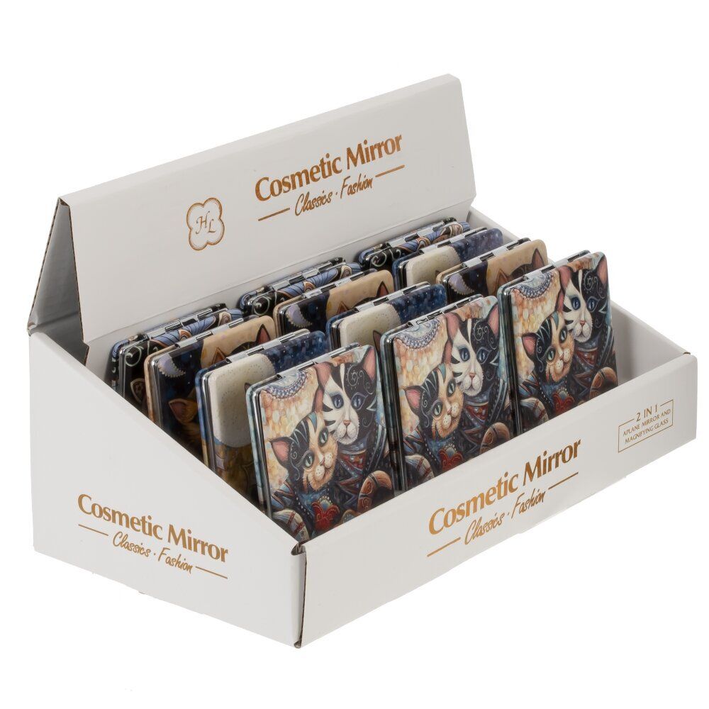 GAEM Зеркало карманное (блок 12шт), L6 W8,5 H1 см, 4в.