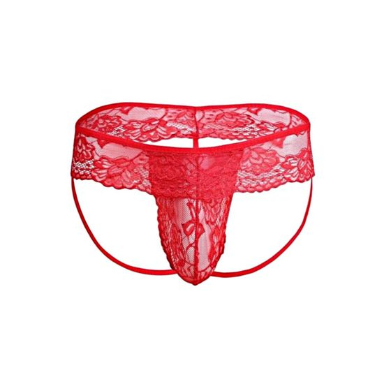 Мужские трусы стринги красные Romeo Rossi RR1038-8