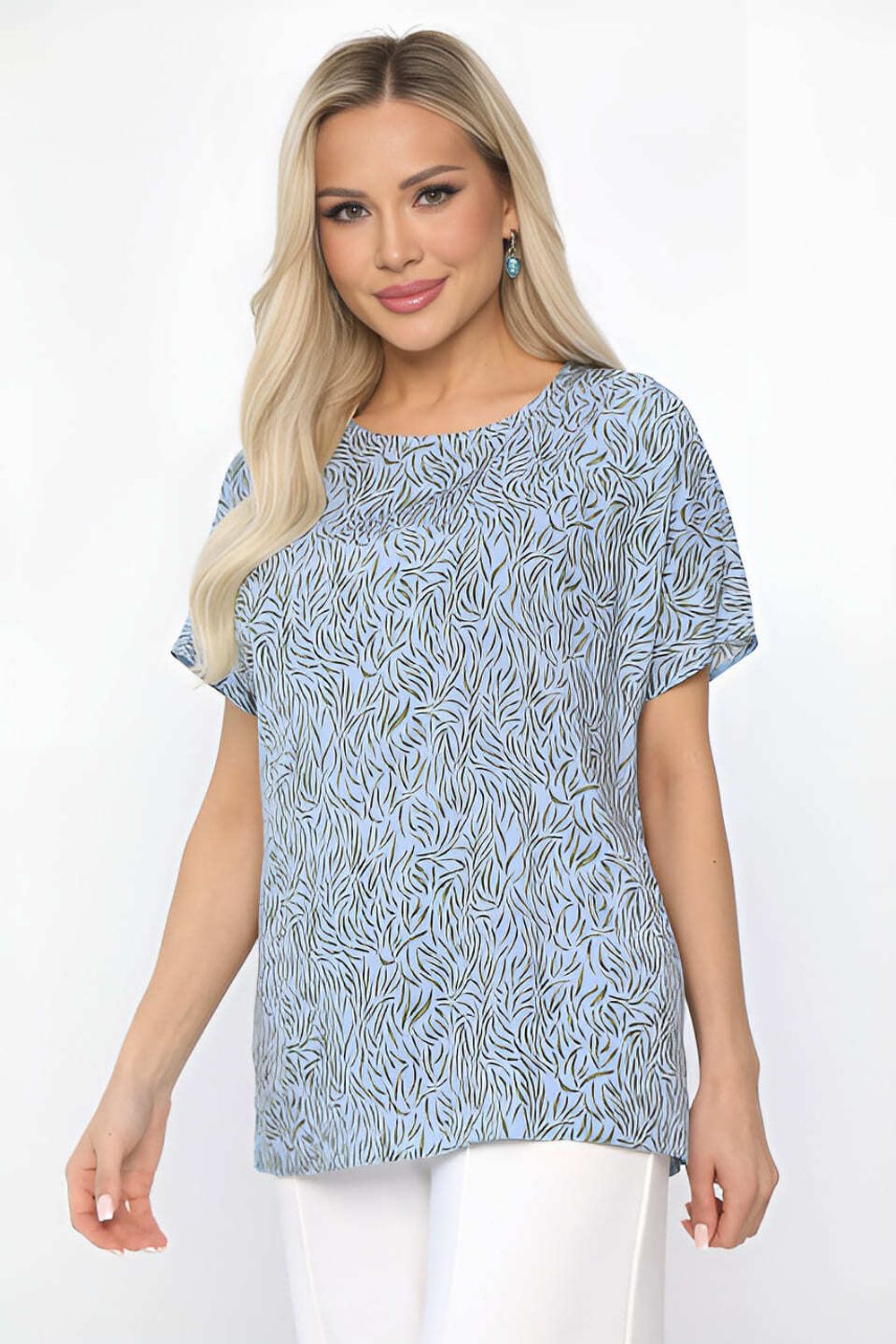 Блуза Кармен (голубая) Б13724-30М LT Collection