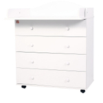 Комод "Фортуна" 4 ящ. (арт.61) ЛДСП 800/4 (белый)