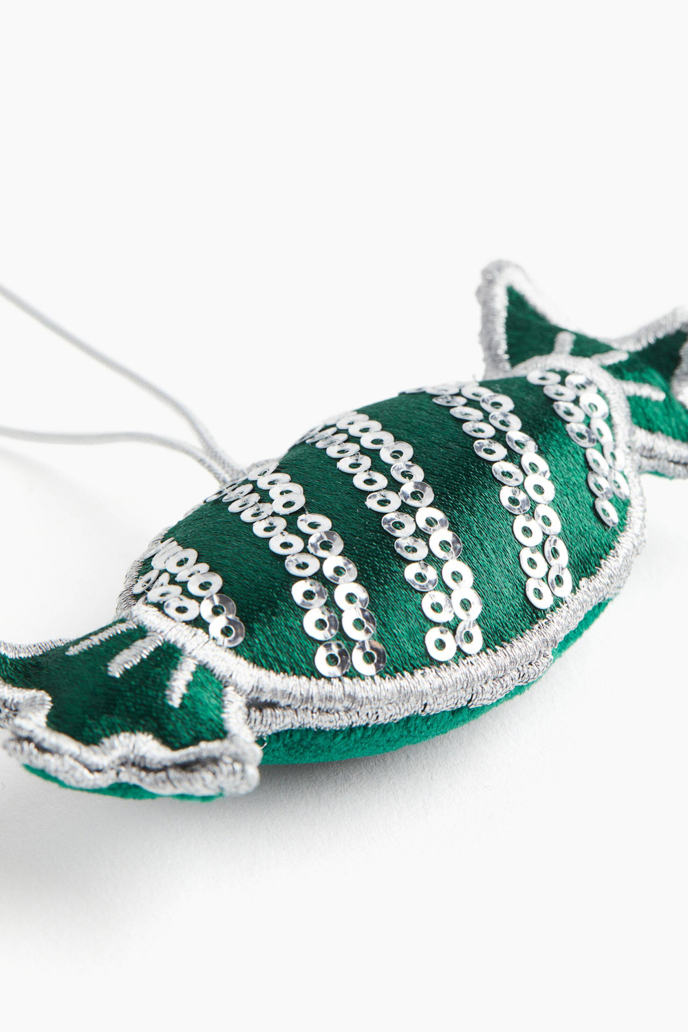 H&M ЕЛОЧНОЕ УКРАШЕНИЕ С ВЫШИВКОЙ, ЗЕЛЕНЫЙ