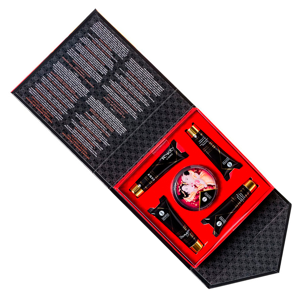 Подарочный набор интимной косметики из 5 предметов Клубника и шампанское Shunga Geishas Secret