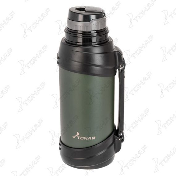 Термос (T-KD-938-2) 2000ML хаки (дополн.пласт.чашка, ручка) TONAR