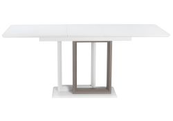 Стол на тумбе Санса 140(180)х80х76 грей / белая шагрень / грей