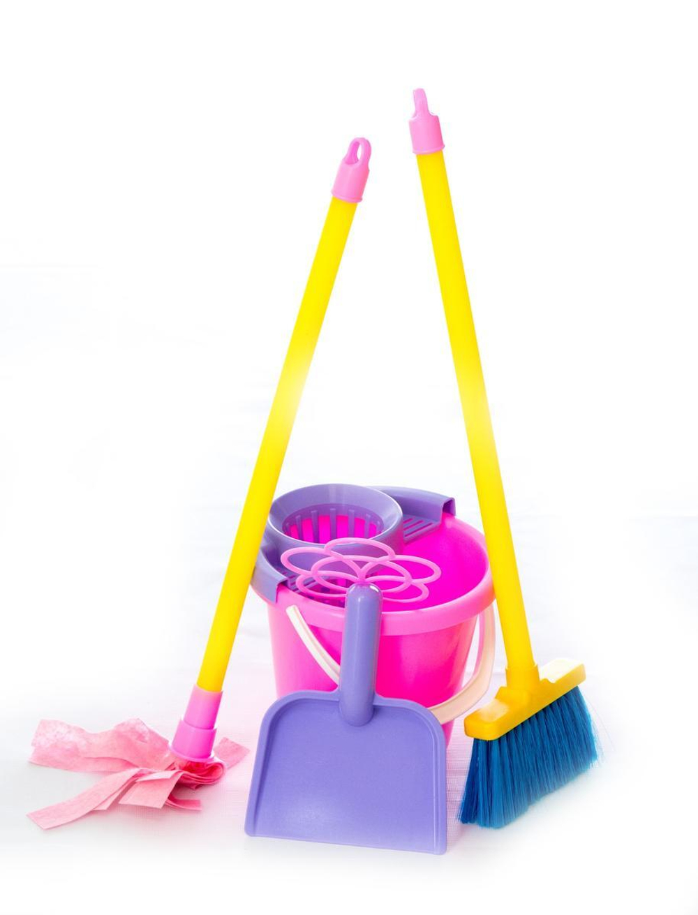 Игровой набор Золушка №2 (Щетка, совок, выбивалка, ведро, швабра) (Совтехcтром)