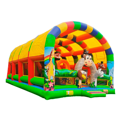 Коммерческий надувной батут с крышей «Страна Сафария 2» 10*8*6 м