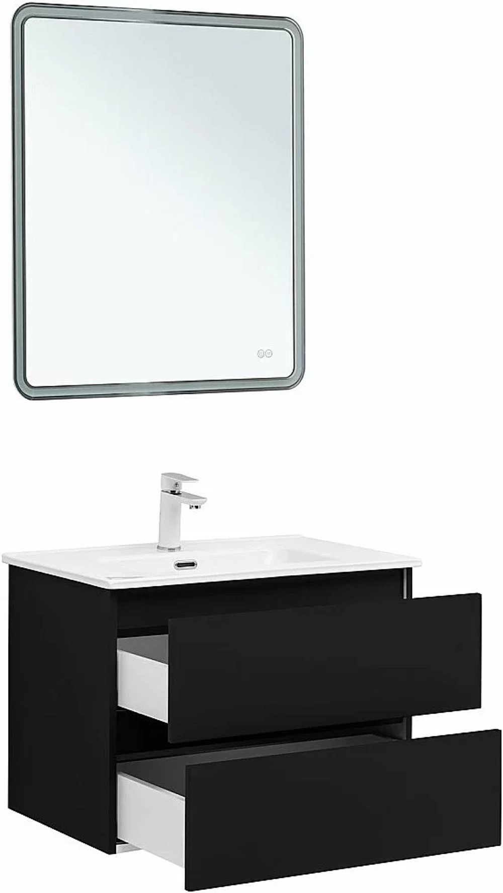 Тумба с раковиной Aquanet Вега 2.0 337954/330430 70 черный