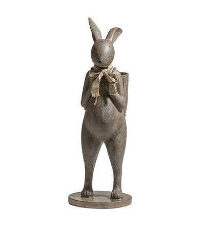 Статуя "Кролик с корзиной" 40,5x35,5x98см Полистоун