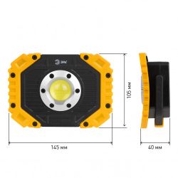 Светодиодный фонарь ЭРА Рабочие Практик PA-802 прожектор аккумуляторный 15Вт, COB, 6 режимов