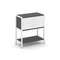 Shelf System Односекционный стеллаж двухярусный с ящиками SN.STM-212 Антрацит/Белый/Металл Белый 810