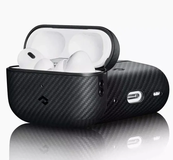 Описание Чехол PITAKA MagEZ Case для AirPods Pro 2 черно-серый кевлар