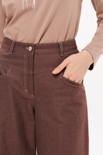 31195 Джинсы женские (коричневый джинс)