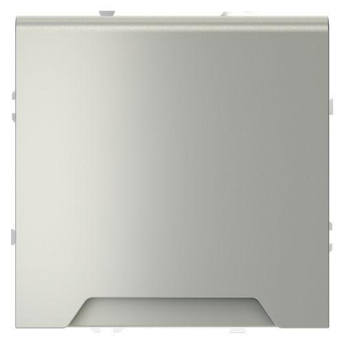 Розетка встраиваемая VOLTUM S70 с заземлением, защитными шторками и крышкой 16А, (сталь)