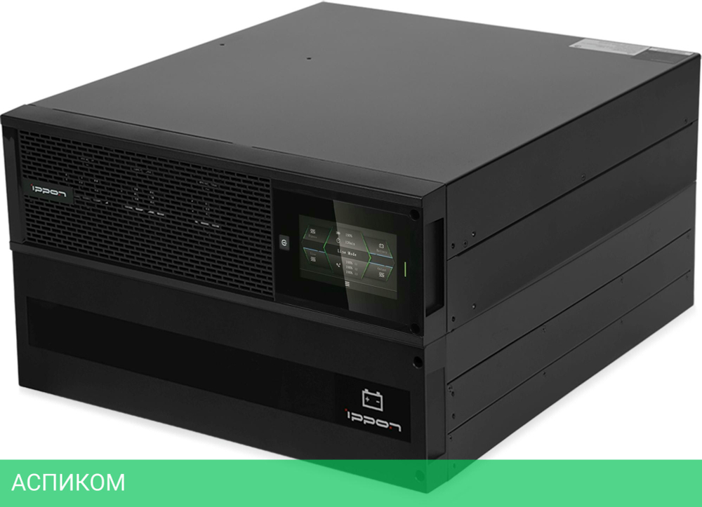 Источник бесперебойного питания Ippon Innova Unity RT 3-3 10K 10000Вт 10000ВА черный (1445970)