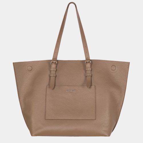 Сумка Shopper Vintage из кожи теленка, цвета кофе