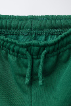 ZARA БАЗОВЫЕ БРЮКИ-ДЖОГГЕРЫ, ЗЕЛЕНЫЙ