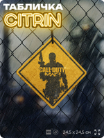 Табличка декоративная "Call of Duty: Modern Warfare 3" на дверь и стену, прикольная штука в подарок геймеру, декоративный знак, 24,5х24,5 см, Айдентика Технолоджи