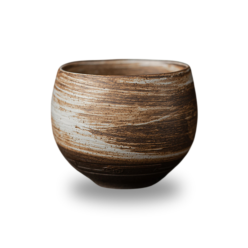 265007b Пиала ЦЗИНДАО "Осенний Бал" в старинном стиле, 80 мл, глина