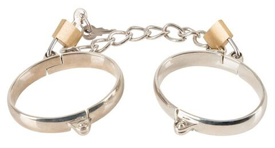 Металлические наручники Metal Handcuffs с замочками (Цвет: серебристый)