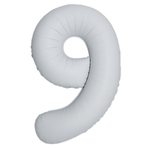 Фольгированные цифры в белом цвете 66 см / 102 см