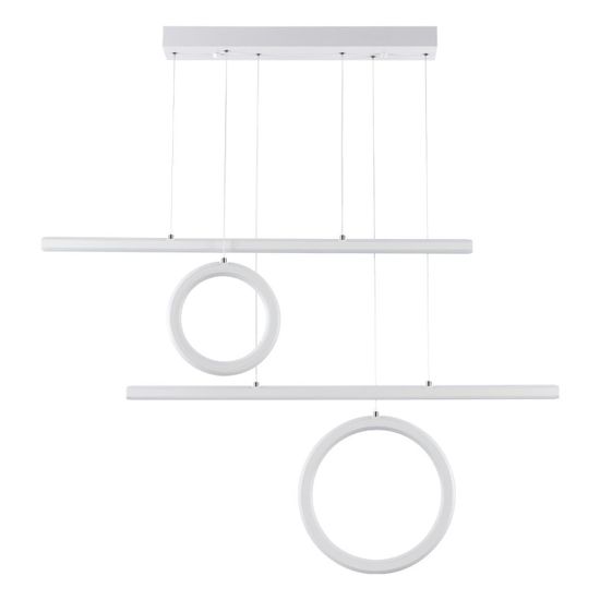 359182 OVER NT23 314 белый Светильник подвесной диммируемый, в комплекте пульт ДУ IP20 LED 4000К 116W 220V ONDO