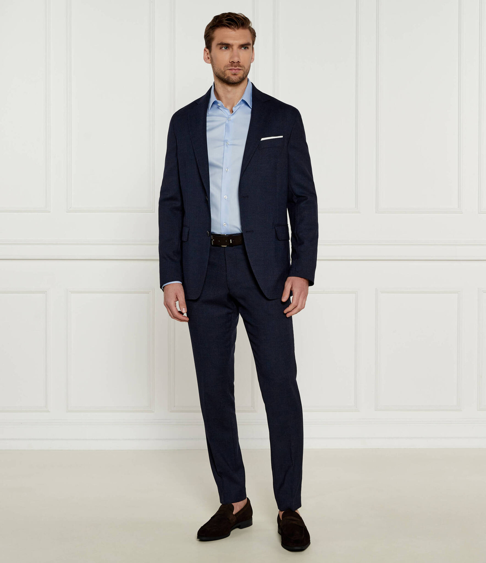 Рубашка H-HANK-kent-C3-214 BOSS BLACK - голубой(50527348)