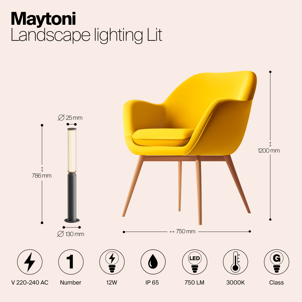 Ландшафтный светильник Outdoor O593FL-L12GF3K