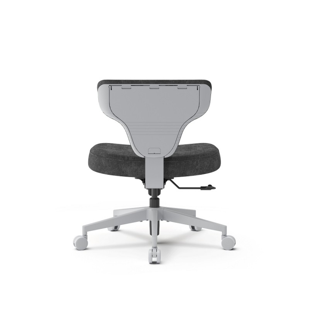 Кресло гибридной посадки FoxGear SHORTZ Fabric, размер 2 (с ноутбучным столиком), тёмно-серый (FG-SHORTZ-F2-DG)