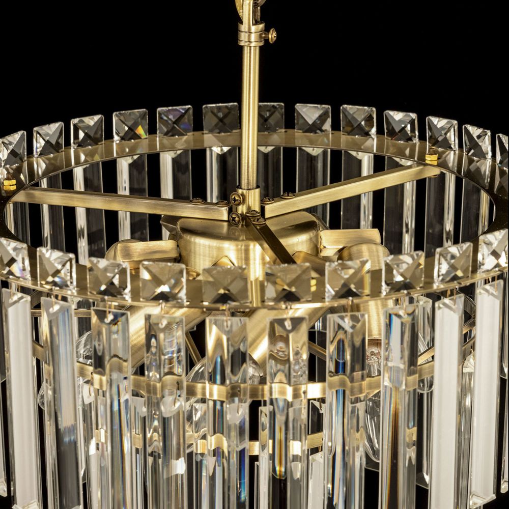 Citilux Фонда CL303163 Люстра хрустальная подвесная Бронза