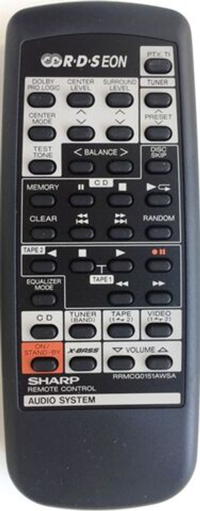 Пульт для SHARP AUDIO  RRMCG0151AWSA