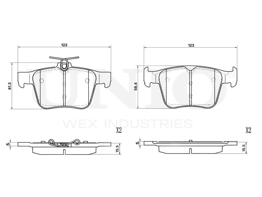 Колодки тормозные диск. задние UNIO BRP-20047
