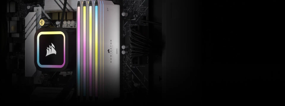 Оперативная память CORSAIR Dominator Titanium RGB, 32 Гб DDR5 (2x16 Гб), CL32, 6400 МГц, Белая (CMP32GX5M2B6400C32W)