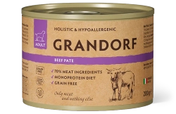 Grandorf Монопротеиновые консервы из говядины для собак всех пород