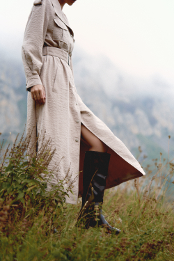 Тренч TEONA длинный, бежевый