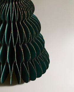 ZARA HOME НОВОГОДНИЙ НАБОР БУМАЖНЫХ ЕЛОЧНЫХ УКРАШЕНИЙ (2 ШТ.), ЗЕЛЕНЫЙ