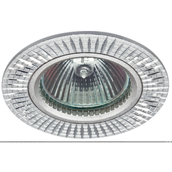 Встраиваемый светильник алюминиевый ЭРА KL32 AL/SL/1 MR16 12V 50W серебро